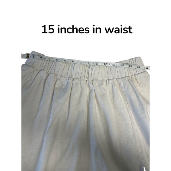 Abercrombie & Fitch White Linen-Blend Midi Skirt | Minimalist Resortwear with Si - Picture 6 of 8